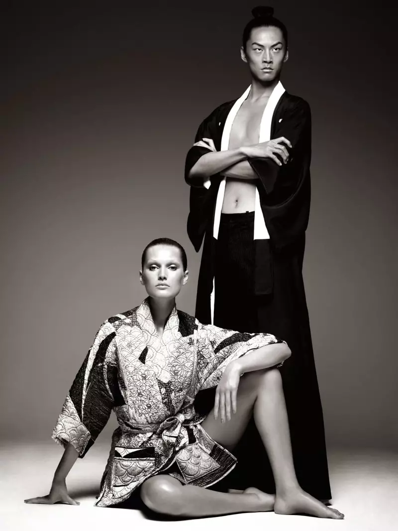 Toni Garrn Looks East foar Vogue Germany desimber 2012 troch Alexi Lubomirski