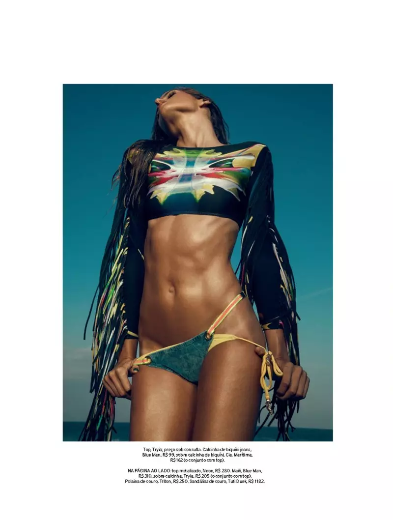 Izabel Goulart arrasa em looks de praia sexy para a Elle Brasil