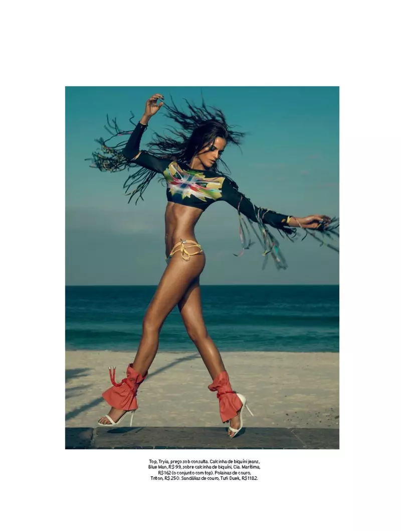 Izabel Goulart Rocks Sexy Beachwear yana neman Elle Brazil