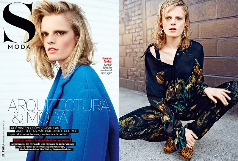 Hanne Gaby Odiele Styles and Stars in S Moda's October 2012 Cover Story