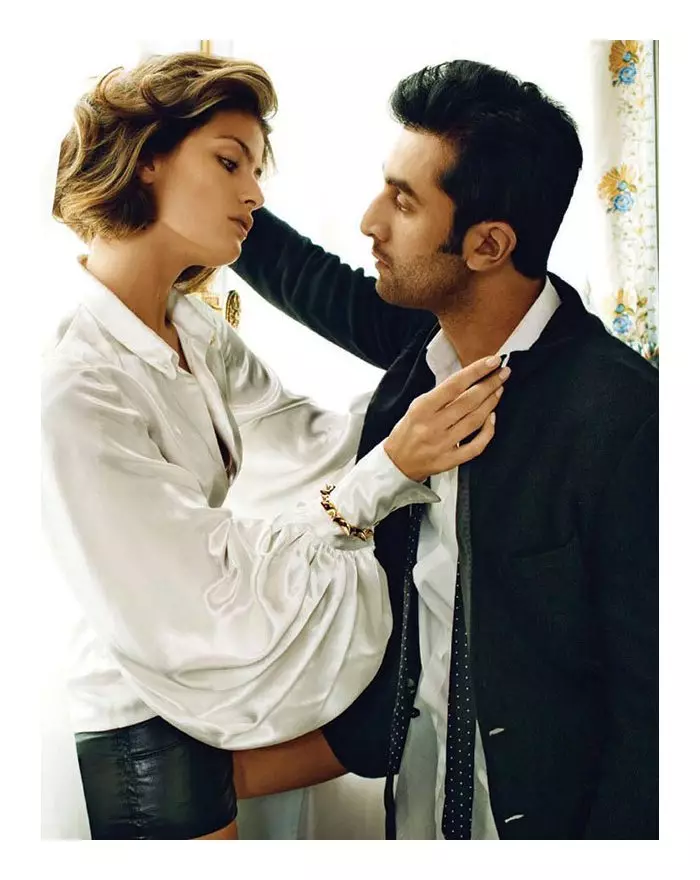 Isabeli Fontana & Ranbir Kapoor Marc Hom za Vogue India