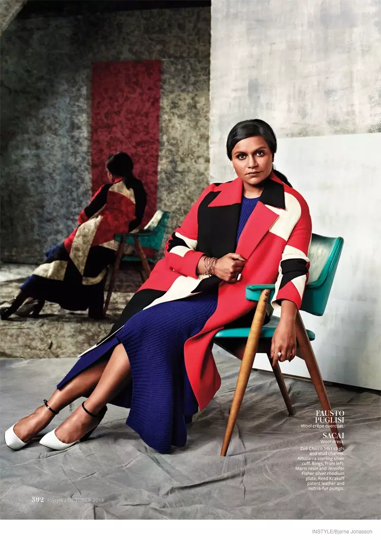 Mindy Kaling Dons Colorful Fashion for InStyle by Bjarne Jonasson