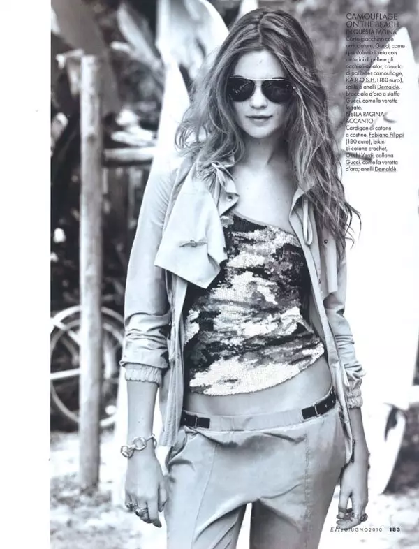 Behati Prinsloo wa Elle Italia June 2010 wolemba Matt Jones