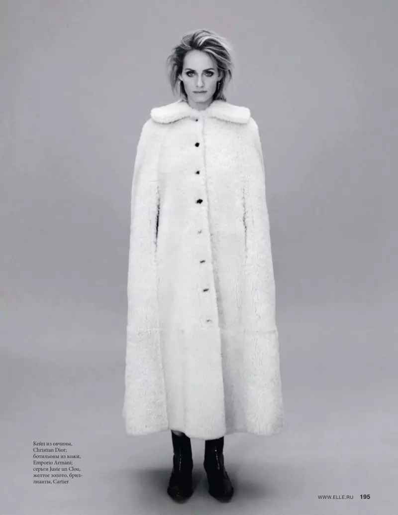 Amber Valletta Graces the pages of ELLE Russia