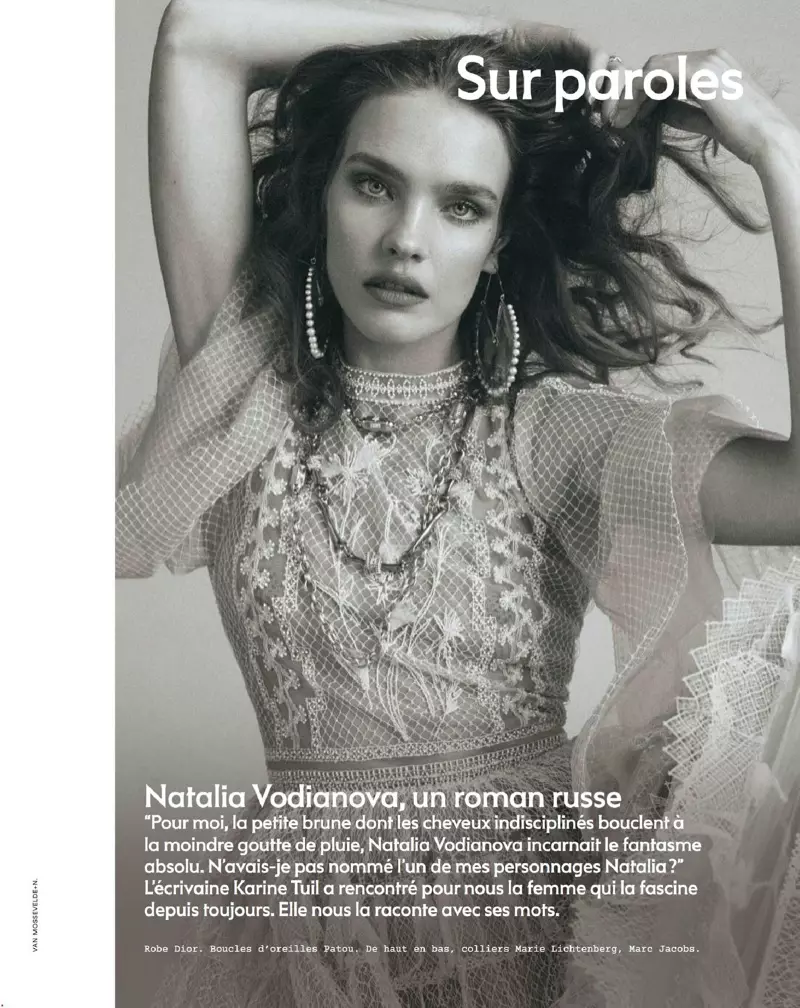 Natalia Vodianova Marie Claire France səhifələri üçün cazibədarlıq