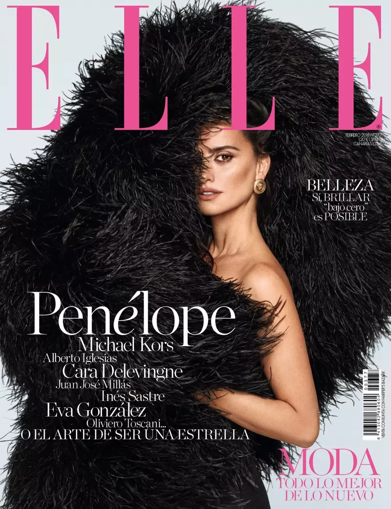 Penelope Cruz ELLE İspanya'da Şubat 2018 Kapağında