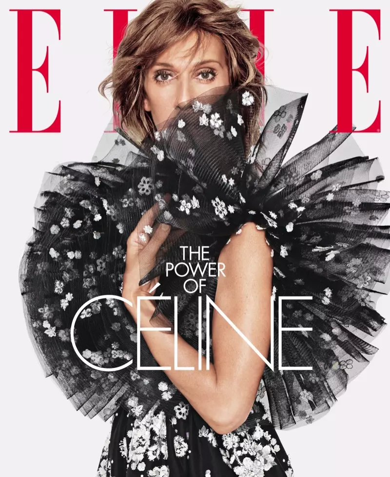 Celine Dion på ELLE US forside for juni 2019