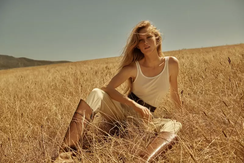 Rianne van Rompaey estrela a campanha primavera-verão 2019 da Massimo Dutti