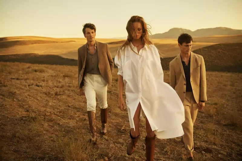 Rianne van Rompaey, Luc Defont i Hugo Sauzay al capdavant de la campanya primavera-estiu 2019 de Massimo Dutti