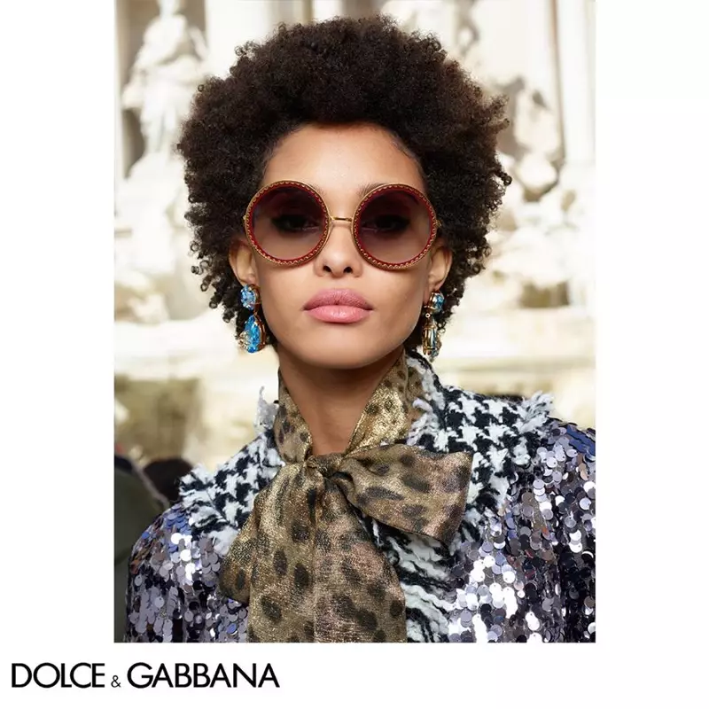 Samile Bermannelli ປະກົດຢູ່ໃນແຄມເປນ Dolce & Gabbana Eyewear ລະດູໃບໄມ້ຫຼົ່ນ-ລະດູຫນາວ 2018