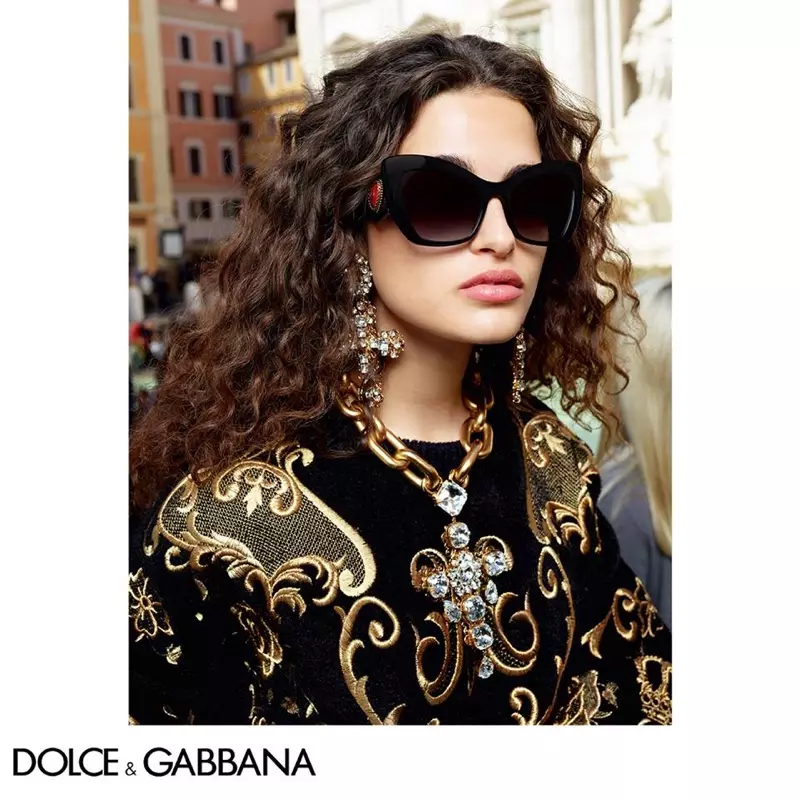 Chiara Scelsi ফ্রন্ট Dolce & Gabbana Eyewear শরৎ-শীতকালীন 2018 প্রচারণা