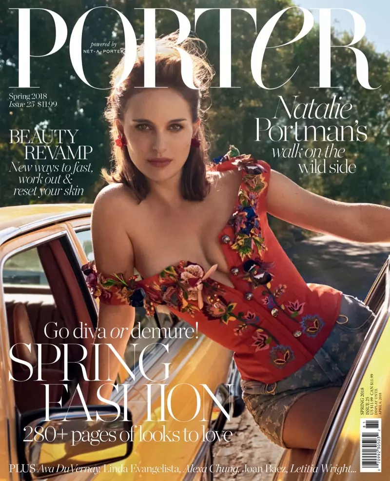 Natalie Portman on PORTER Magazine Spring 2018 panutup