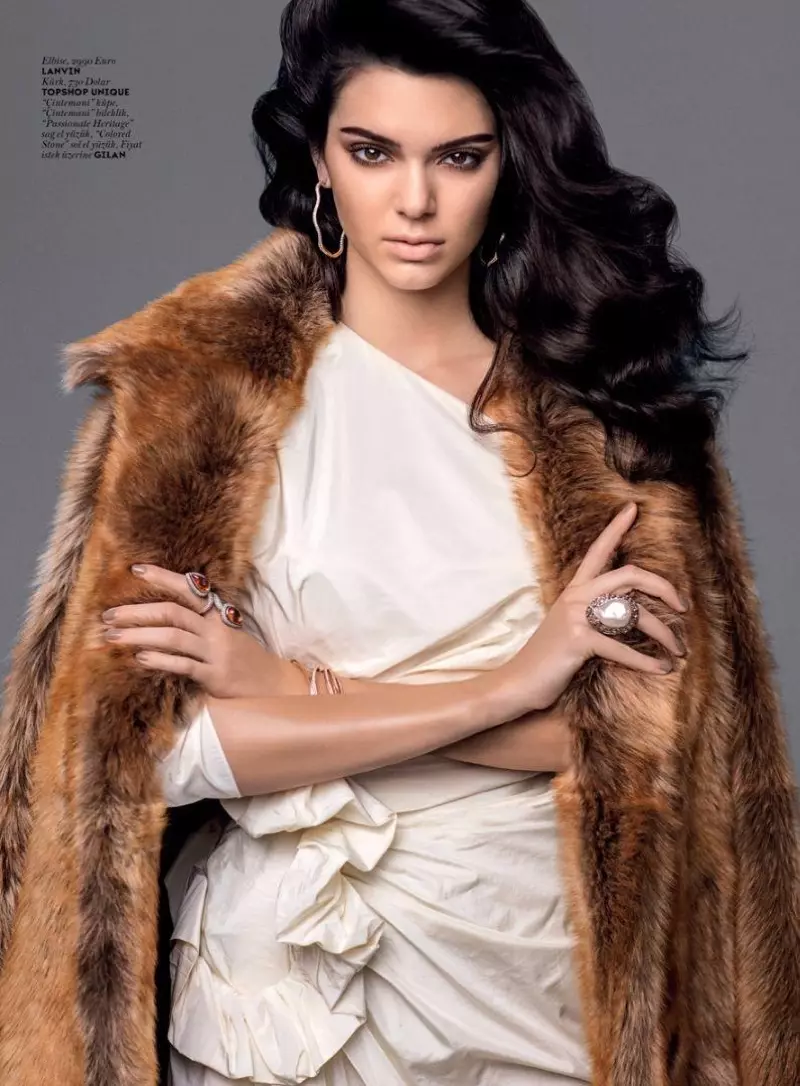 Mijery luxe, Kendall Jenner manao akanjo Lanvin miaraka amin'ny Topshop Unique faux fur jacket