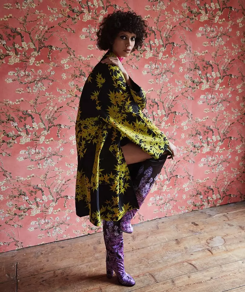 Nirvana Naves Wears Statement Prints fir Marie Claire Holland