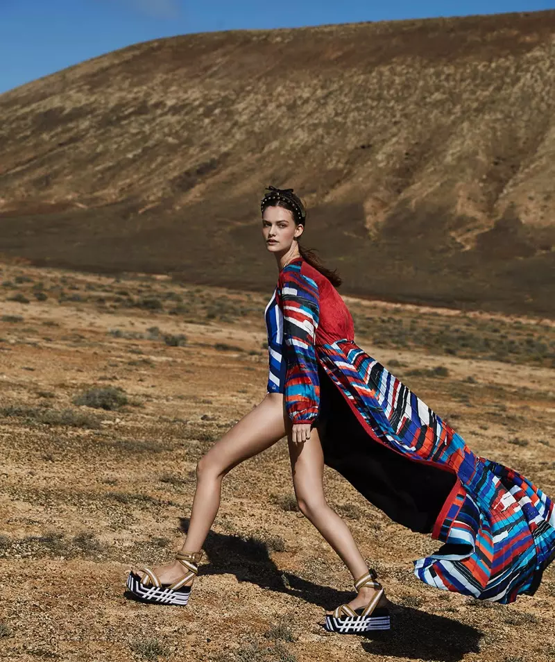 Sara van der Hoek Embraces Artsy Prints for Marie Claire Netherlands