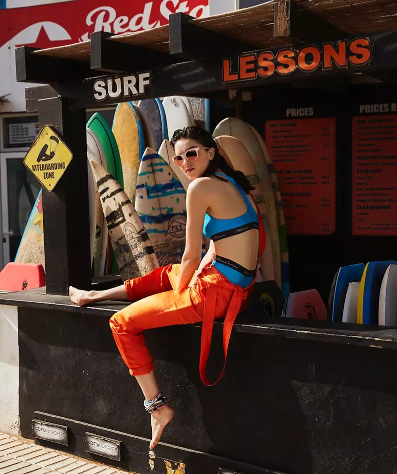 Sanne de Roo Models Surfer Style pour Marie Claire Pays-Bas