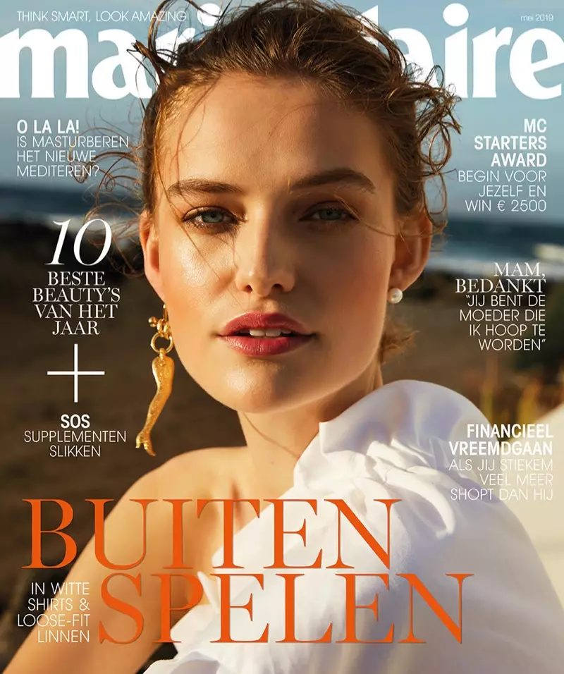 Sara Van der Hoek na-etinye na Whites Summer maka Marie Claire Netherlands