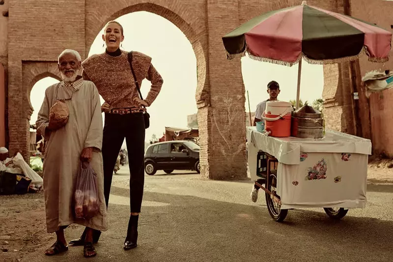 Nadja Bender Poses ໃນ Morocco ສໍາລັບວາລະສານ TELVA