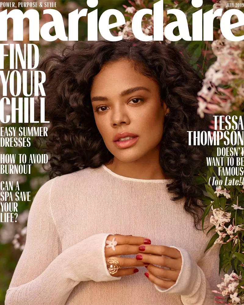 Тесса Томпсон на обложке Marie Claire US за июль 2019 г.