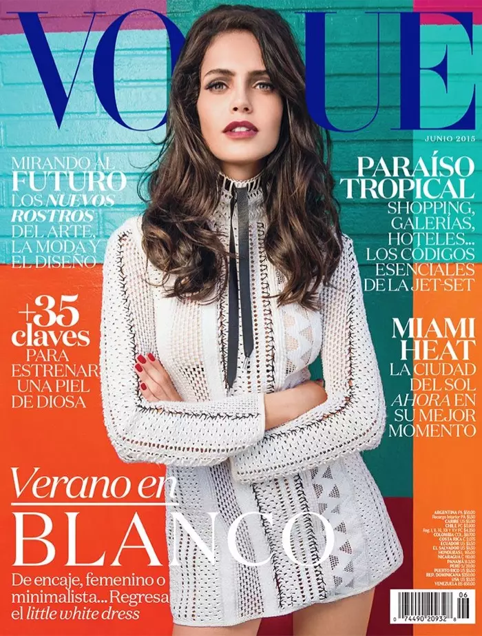 Amanda Wellsh טראָגן Louis Vuitton אויף די יוני 2015 דעקל פון Vogue Mexico