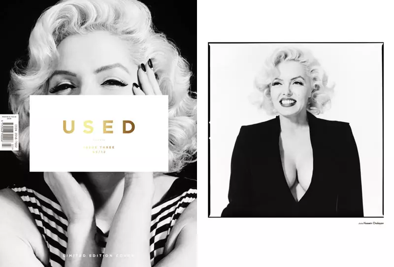 Suzie Kennedy nel ruolo di Marilyn Monroe per la rivista usata P/E 2012