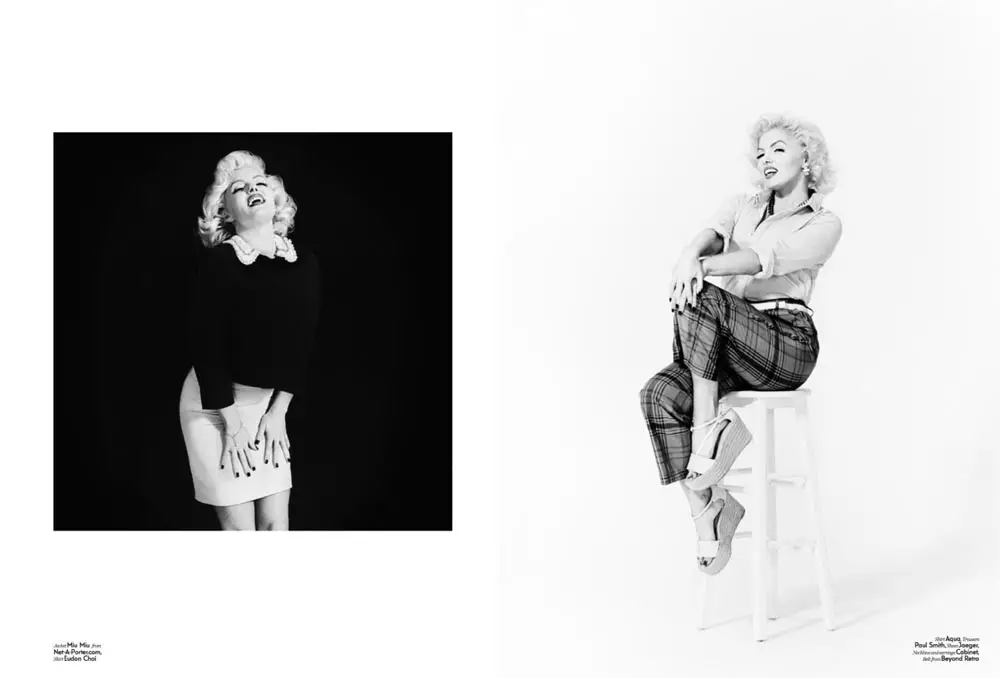 Suzie Kennedy dans le rôle de Marilyn Monroe pour Used Magazine P/E 2012