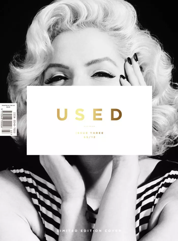 Suzie Kennedy nel ruolo di Marilyn Monroe per la rivista usata P/E 2012