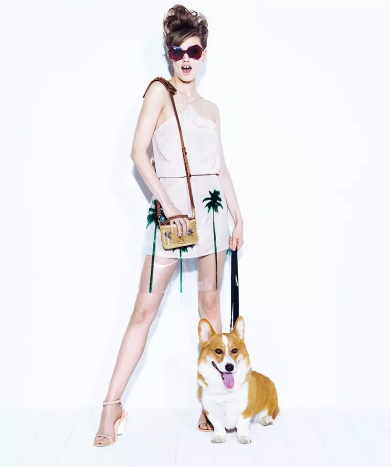 Lindsey Wixson Muaj Canine Co-Stars hauv Vogue Brazil Tua los ntawm Jacques Dequeker