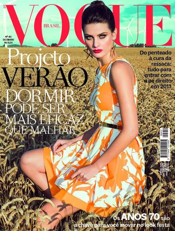 Isabeli Fontana moda koloretsuan harritu du Vogue Brasilen abenduko azaleko filmarako