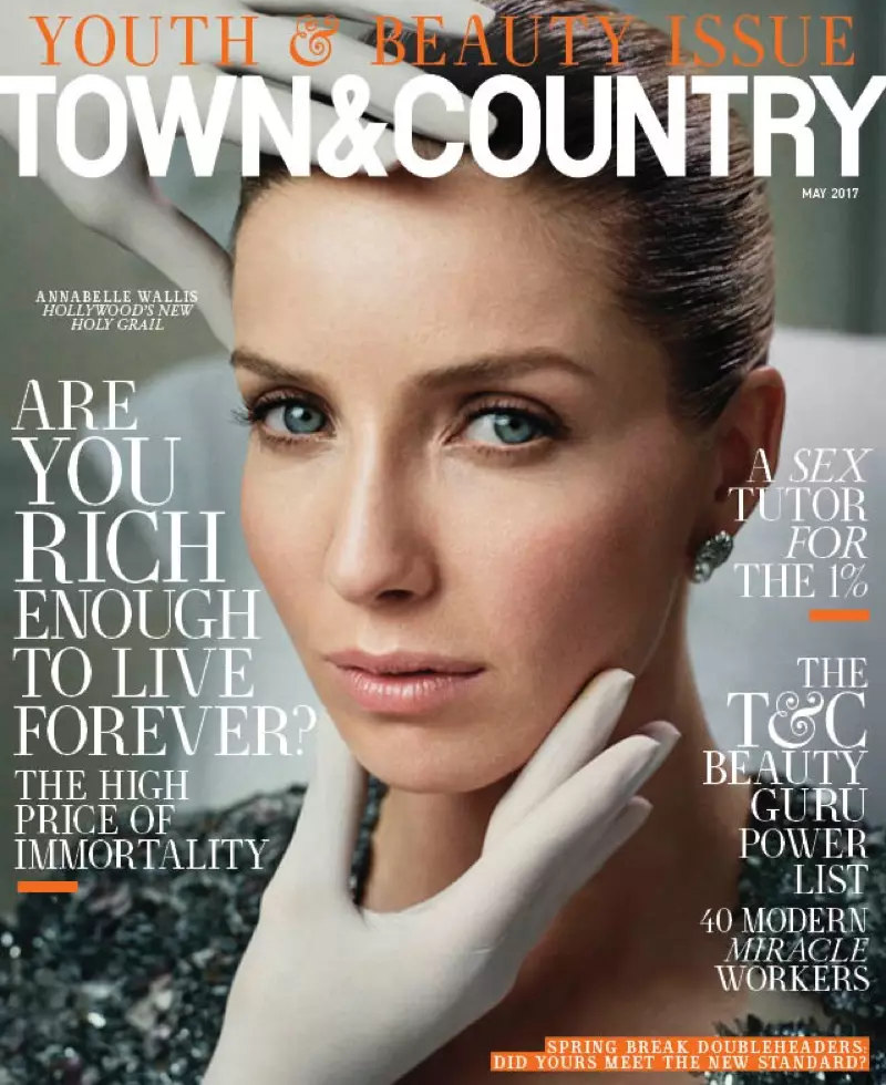 Annabelle Wallis on Town & Country Magazine Méi 2017 panutup