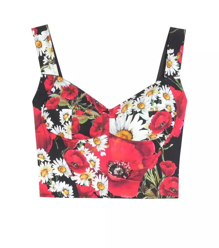 Dolce & Gabbana Floral Silk Blend Bra Top