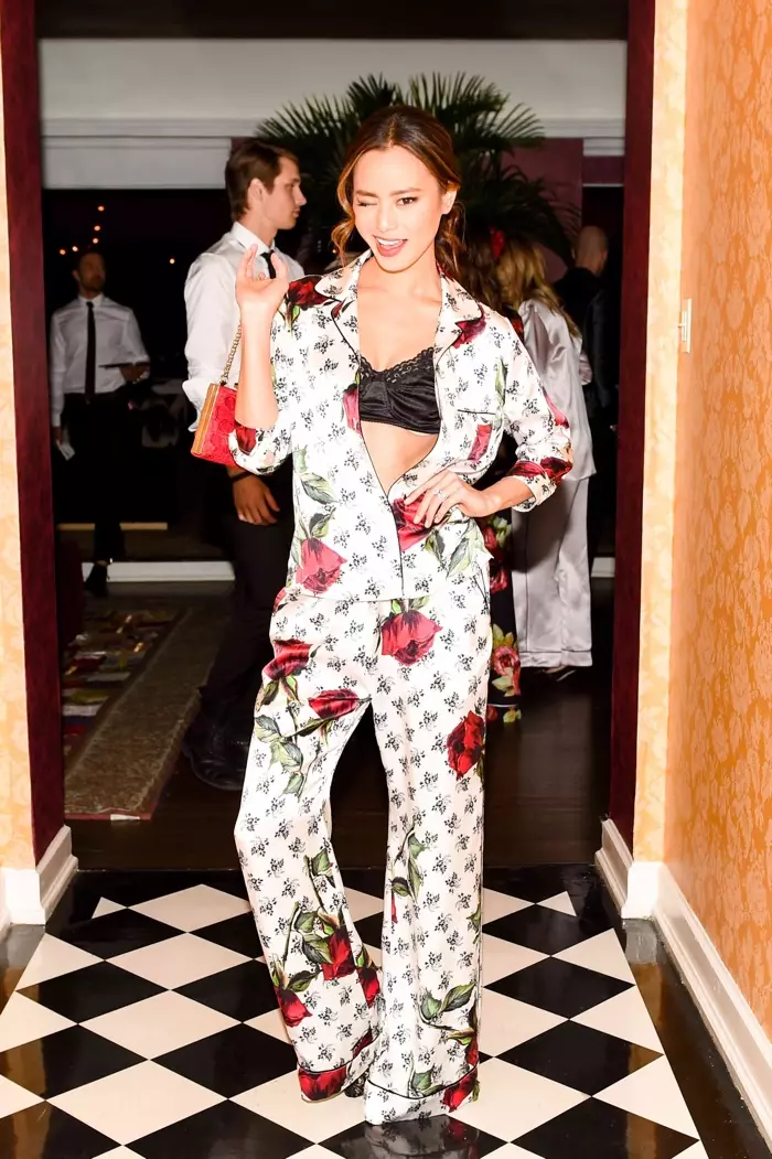 Jamie Chung på Dolce & Gabbanas pyjamasparty. Foto: BFA för Dolce & Gabbana