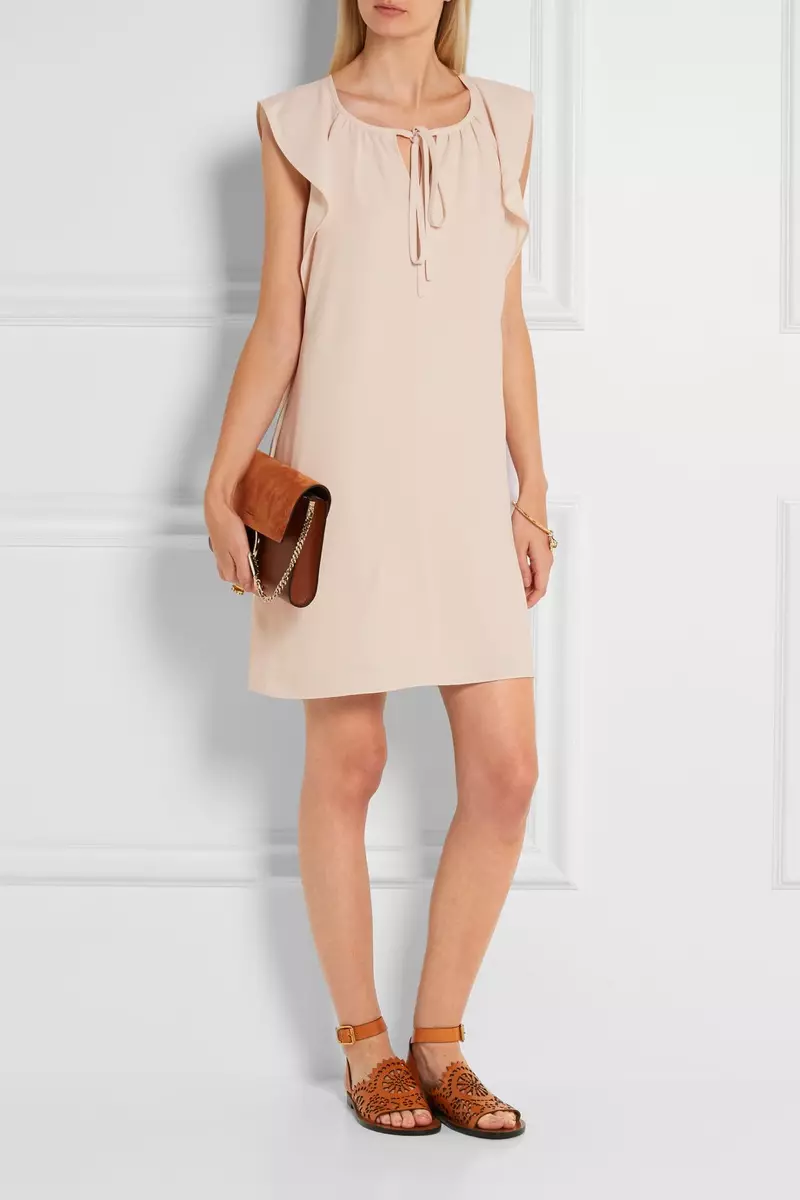 Chloe Flutter Sleeve Cady mini-jurk