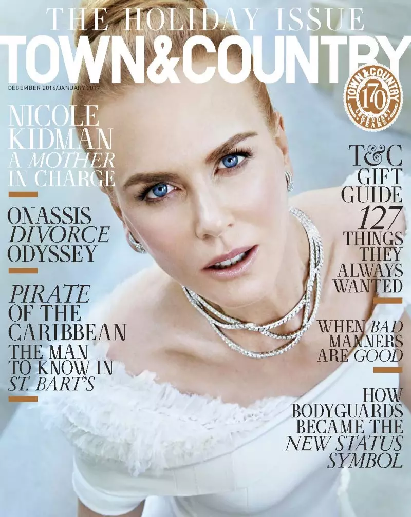 Nicole Kidman on Town & Country 2016년 12월/1월 표지