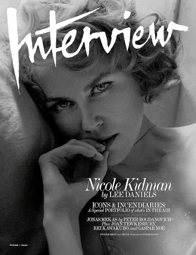 Nicole Kidman sur la couverture du magazine Interview d'octobre 2015