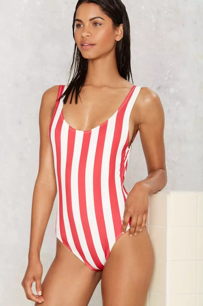 Solid & Striped Annemarie chòtdeben nan Red Stripe