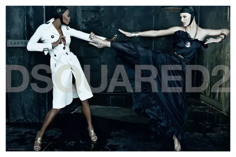 Dijous retrocés | Naomi Campbell + Linda Evangelista per a la campanya primavera 2009 de DSquared2