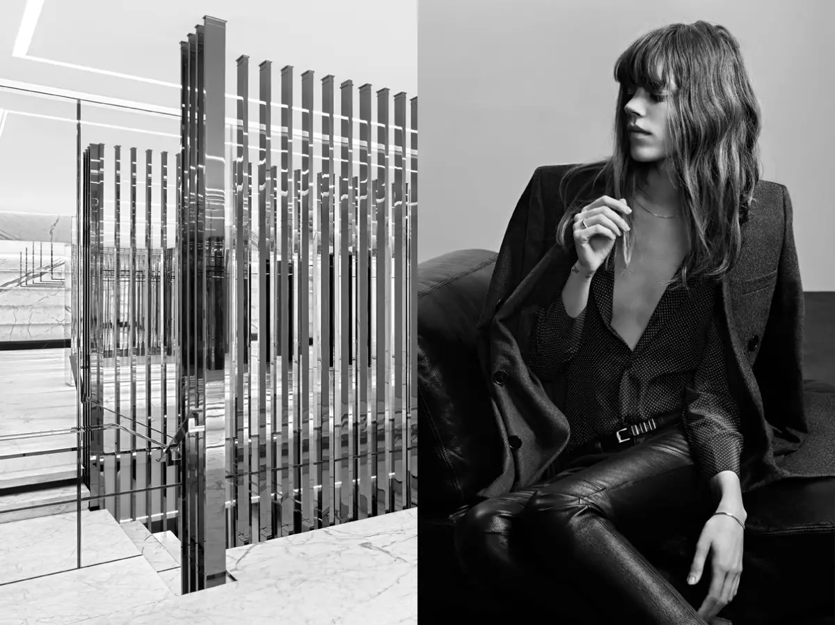 Freja Beha Erichsen dia kintana ao amin'ny fampielezan-kevitr'i Saint Laurent alohan'ny fararano 2013 nataon'i Hedi Slimane