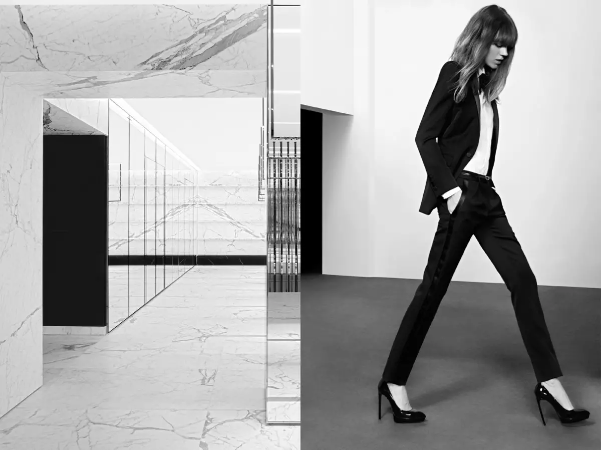 Freja Beha Erichsen medverkar i Saint Laurent-kampanjen före hösten 2013 av Hedi Slimane