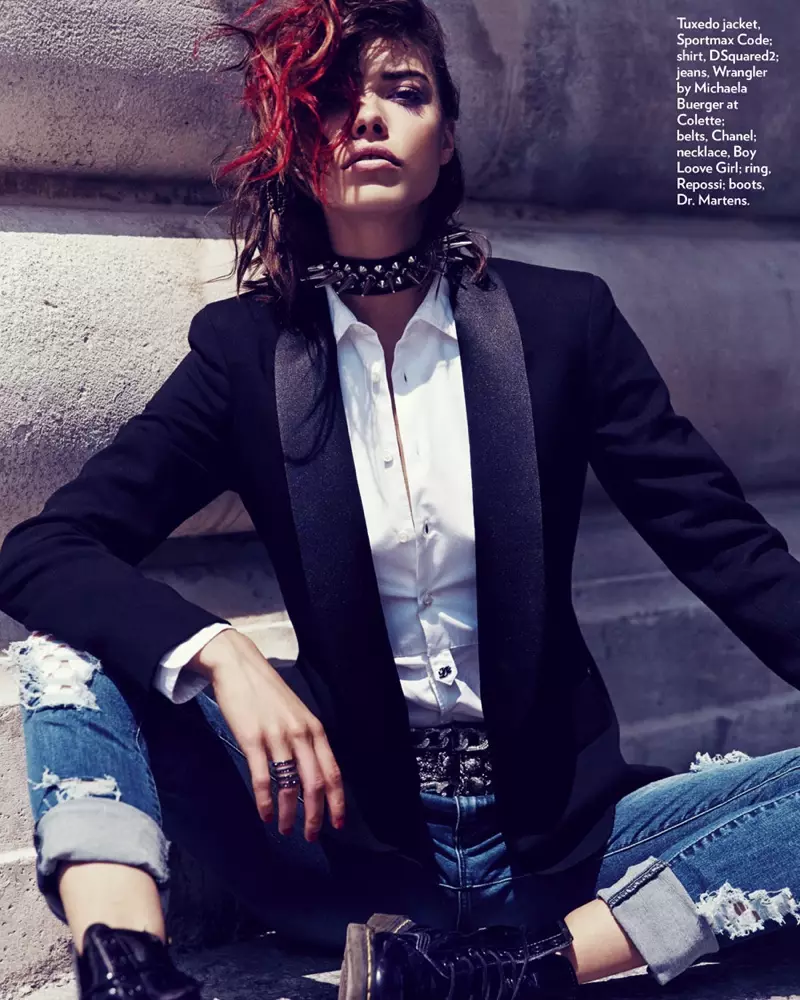 Eva Doll canaliza su rebelde interior para Marie Claire Romania por Dennison Bertram