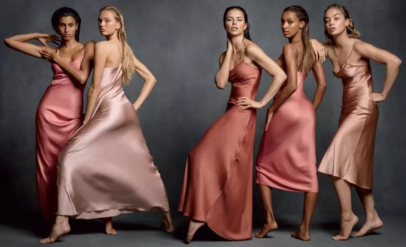 Имаан Хамам, Роми Стрейд, Адриана Лима, Жасмин Тукс и Жасмин Сандърс изглеждат красиво в розови рокли