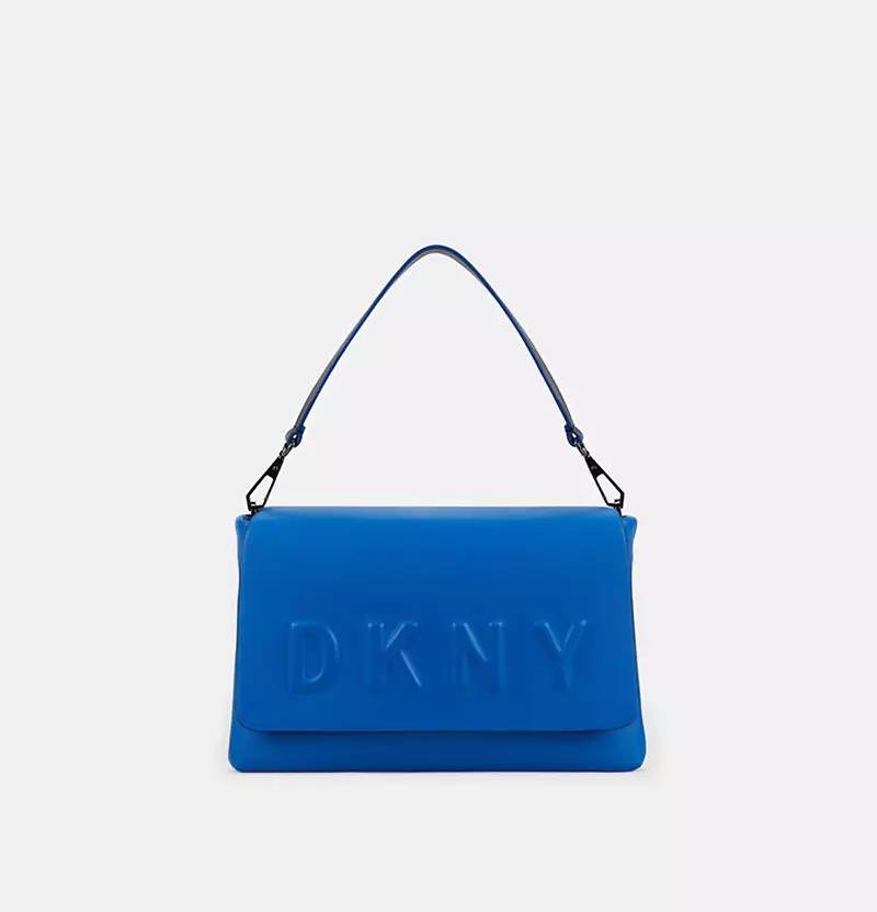 DKNY Neoprene बंधुआ लैम्ब नप्पा लेदर शोल्डर बैग