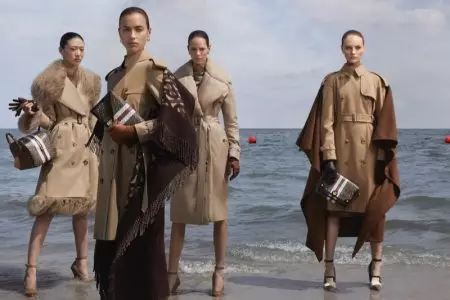 Irina Shayk, Gigi Hadid Hit the Beach for Burberry Fall 2019 Campaign