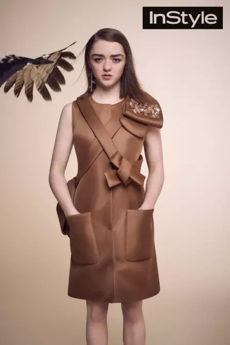 'ගේම් ඔෆ් ත්‍රෝන්ස්' තරුව Maisie Williams Lands InStyle UK Cover Story