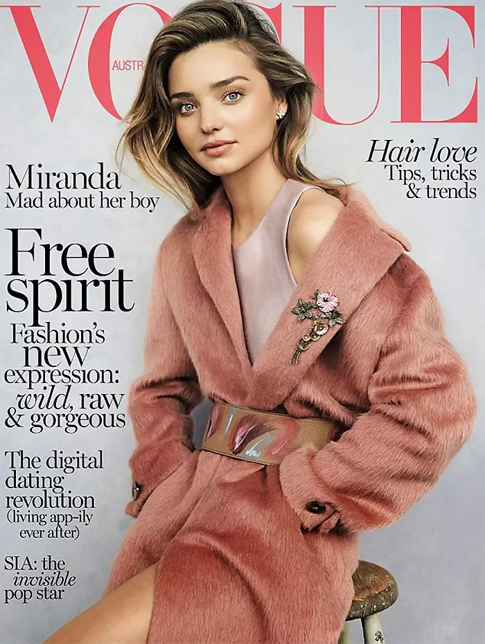 Միրանդա Քերը հայտնվել է իր երրորդ Vogue Australia-ի շապիկը ամսագրի 2014 թվականի հուլիսի համարի համար: