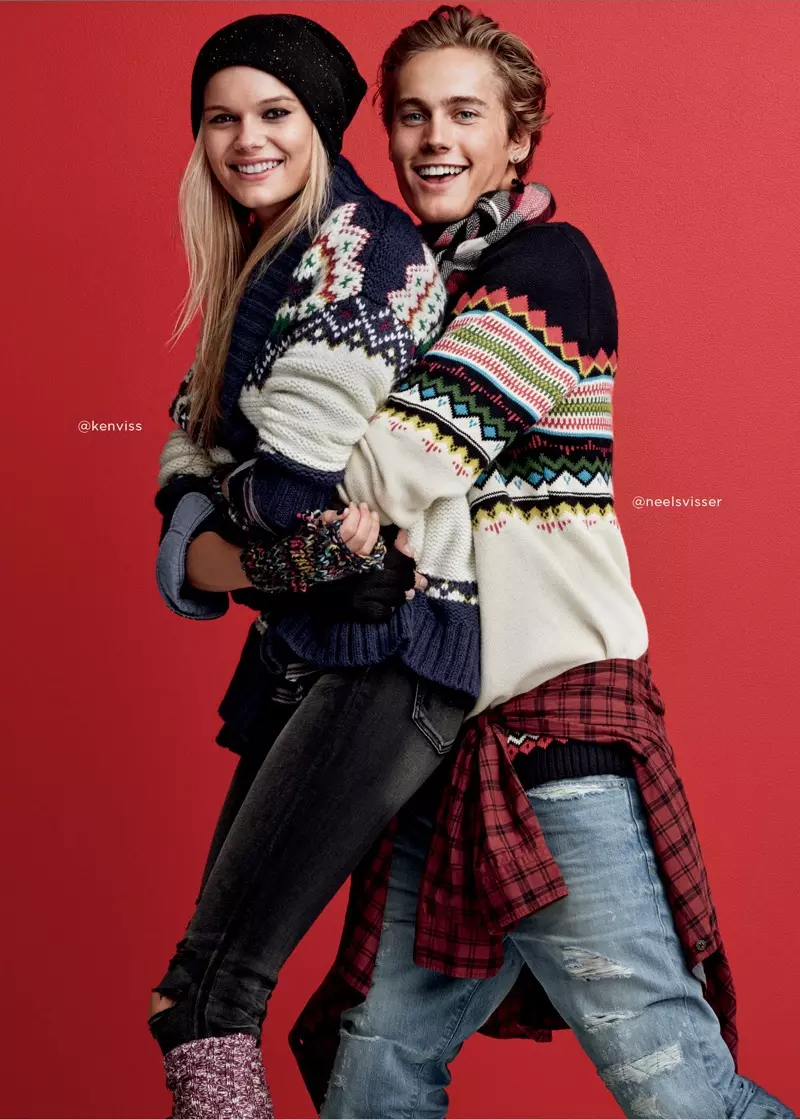 Brolis ir sesuo Kendall ir Neel Visser vaidina „American Eagle Outfitters' Holiday 2016“ kampaniją