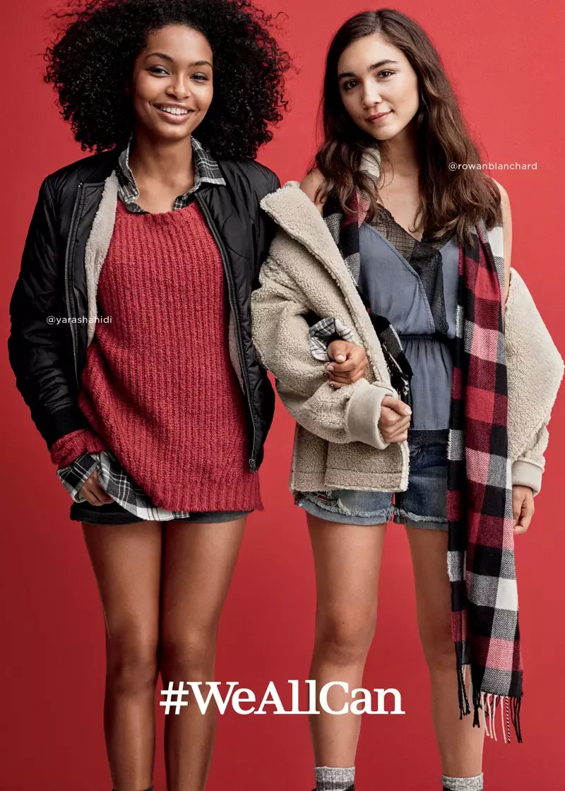 นักแสดงหญิง Yara Shahidi และ Rowan Blanchard นำแสดงในแคมเปญ American Eagle Outfitters' Holiday 2016