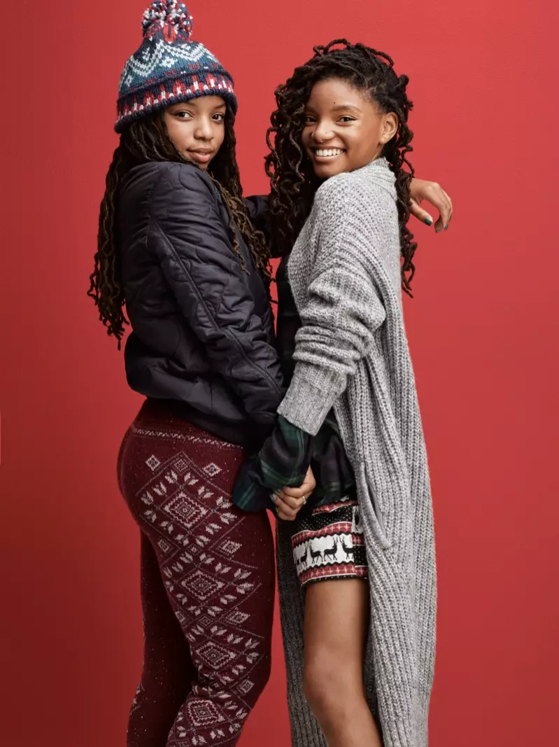 U-Chloe no-Halle Bailey bayinkanyezi kumkhankaso weHoliday 2016 we-American Eagle Outfitters'