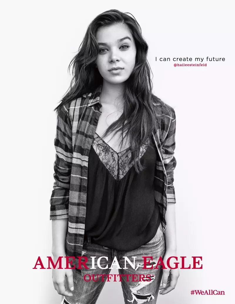 Hailee Steinfeld ດາວໃນການໂຄສະນາຂອງ American Eagle Outfitters ລະດູໃບໄມ້ຫຼົ່ນ 2016