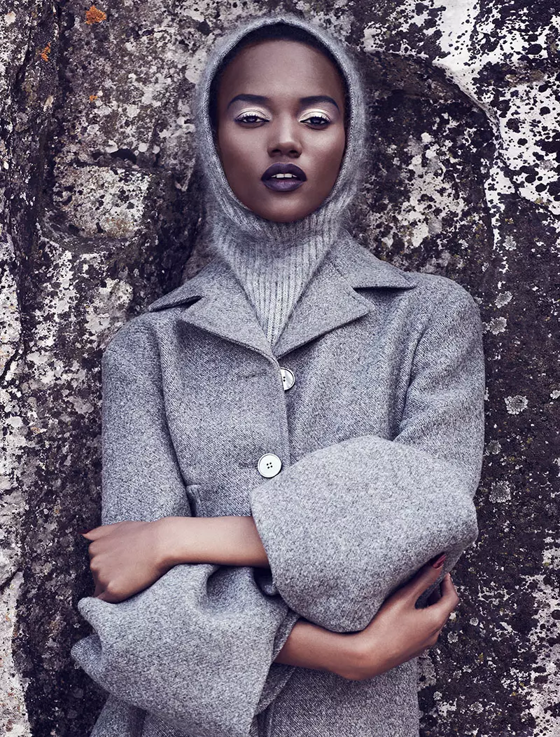 Herieth Paul fica cinza para moda setembro 2013 por Chris Nicholls